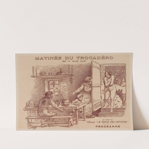 Matinée du Trocadéro, 17 juin 1915, au profit de l’Œuvre Le Repas des Artistes, programme (1915) by Adolphe Léon Willette