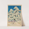 Matsu no yukibare (Pines in clear weather after snow) (1929) by Kawase Hasui