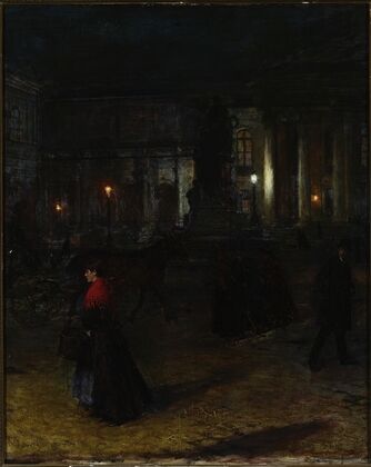 Max-Josefplatz in Munich at night