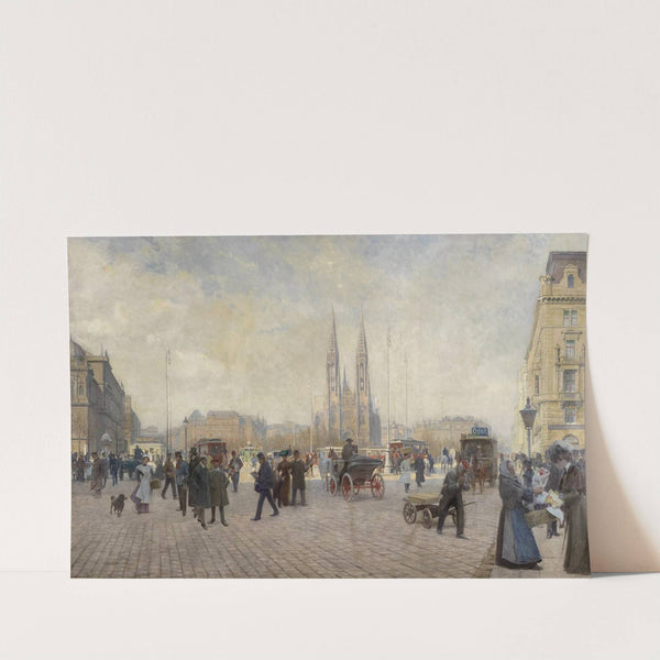 Maximiliansplatz (mit Votivkirche) (1906) by Karl Friedrich Gsur