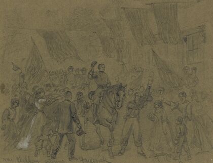 McClellan entering Frederick
