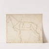 Measured Drawing of a Horse Facing Left (ca. 1480–88) by Andrea del Verrocchio