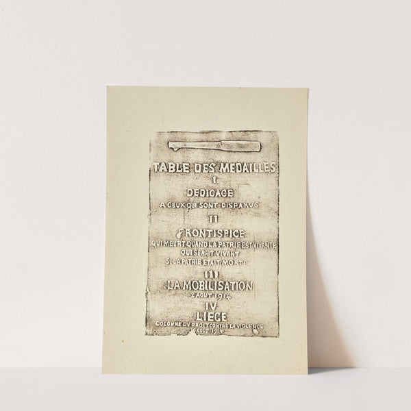 Médailles Pl.10 (1914-1915) by Pierre Roche