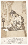 Meditating woman with a skull