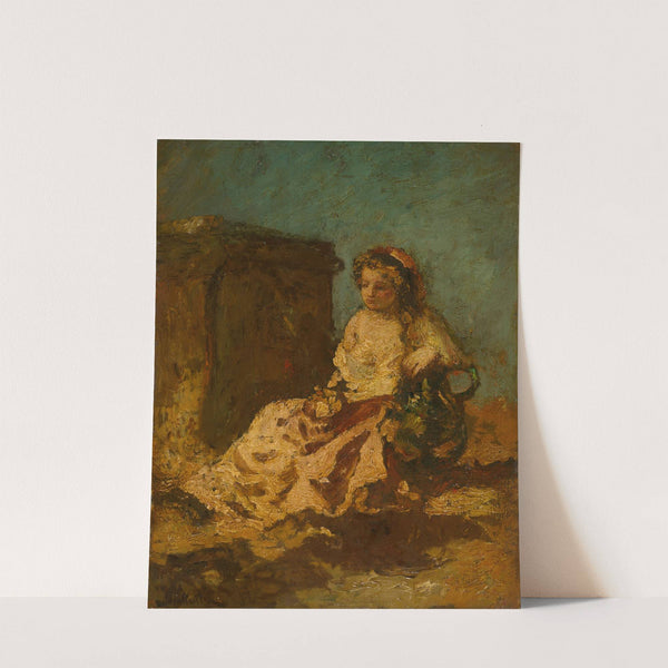 Meditation (Seated Woman) (c. 1878) by Adolphe Monticelli