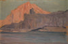 Meer und Felsenküste mit Burg