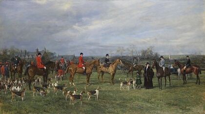 Meet Of The Quorn Hounds At Kirby Gate November 7 (1910)