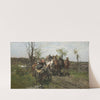 Meeting on a Bridge (1884) by Jozef Brandt