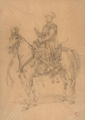 Mehmed II on horseback – study for the painting “Entry of Mehmed II into Constantinople” (1874)