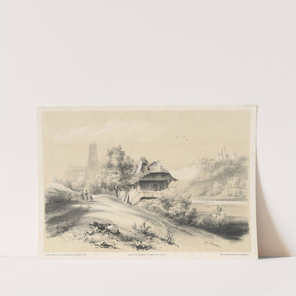 Meierhof (Sur les bords de la Sarine près Fribourg) (1838) by Frédéric-François d''' Andiran