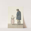 Meisje met bal staand voor een man by W. Barthautz
