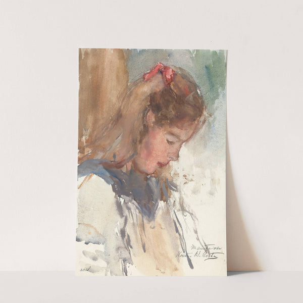 Meisjesportret van Marietje van Houten by Barbara Elisabeth van Houten