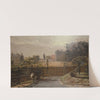 Melbourne gaol in sunlight from the Public Library grounds (1884) by Frederick McCubbin