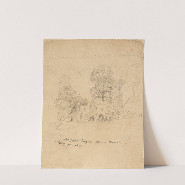 Melcomb Bingham Church - Dorset by Cornelius Varley