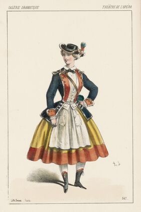 Melle Aline, rôle de La cantinière dans Paquerette (1851)