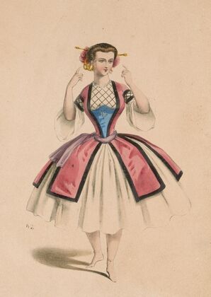 Melle Caroline, dans le ballet du Cheval de bronze (1857)