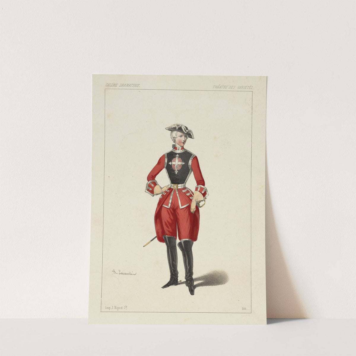 Melle Marquet, rôle du marquis, dans La veuve de quinze ans (1846) by Alexandre Lacauchie