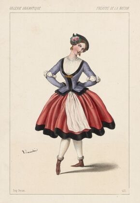 Melle. Plumkett, dans Le prophète, Théâtre de la Nation (1849)