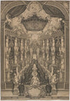 Memorial print for Christiaan August, prince of Anhalt-Zerbst (1750)