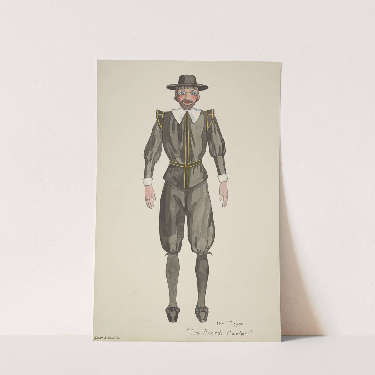 Men Against Microbes(Marionettes): The Mayor man’s puritan costume with gold trim (1934-1943) by Sally S. Tileston