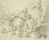 Men and Donkeys, Woman with Pitcher