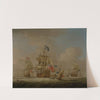 Men-of-War and a Sloop by Peter Monamy