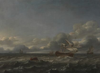 Men of War in a Stiff Breeze (mid-17th century)