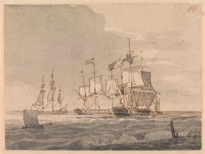 Men-of-war off the Coast
