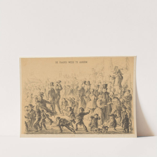 Mensen op de Paasweide te Arnhem (1855 - 1873) by Alexander Ver Huell