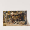 Merchants along a street in Bombay by Edwin Lord Weeks