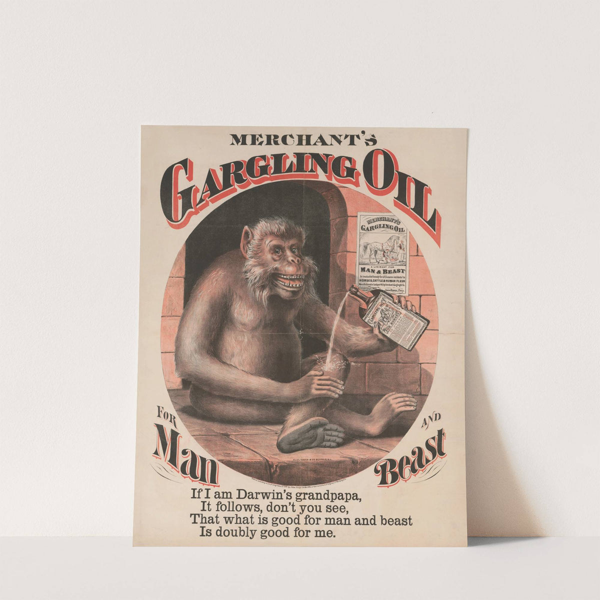 Merchant’s gargling oil for man and beast (1873) by Clay, Cosack &amp; Co.