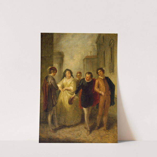 Mercutio bidding farewell to Juliet’s nurse (1820s) by John Massey Wright