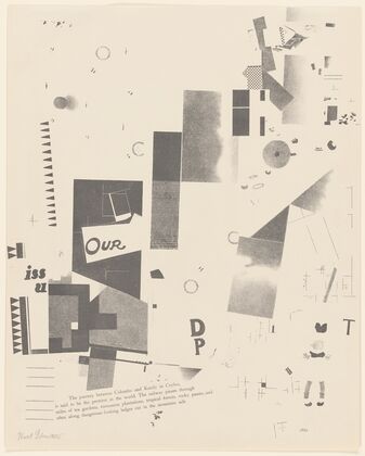 Merz 3. Kurt Schwitters 6 Lithos Pl.7 (1923)