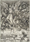 Michaels Kampf mit dem Drachen, aus der Folge der Apokalypse, Urausgabe Deutsch 1498