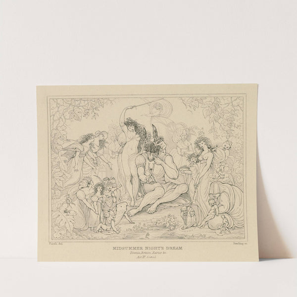 Midsummer night’s dream ; Titania, Bottom, fairies &c., act IV, scene I (19th century) by William Francis Starling