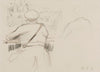 Militaire appuyÃ© Ã  un parapet vu de dos (Ã  droite croquis d’un militaire de dos)