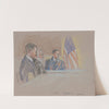 Military personnel including John Billings, seated during court martial of Bowe Bergdahl, Fort Sam Houston, San Antonio, Texas by Brigitte Woosley