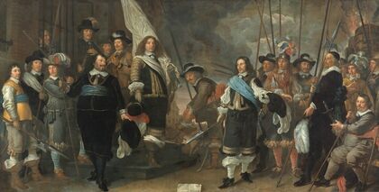 Militia officers of District 1 under captain Joan Huydecoper and lieutenant Frans van Waveren (1648 – 1650)