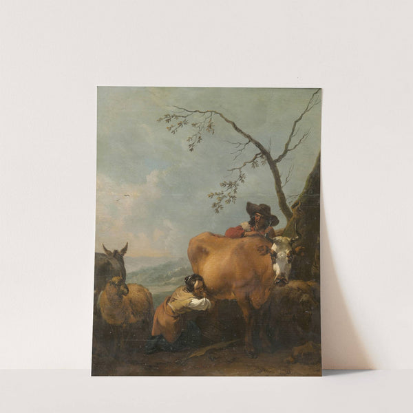 Milking-time by Nicolaes Pietersz. Berchem