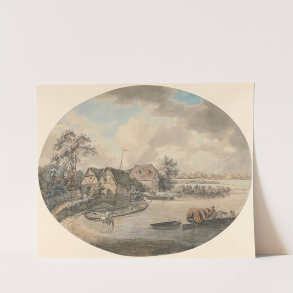 Mill on the Avon, Pershore, Worcestershire by Samuel Hieronymus Grimm