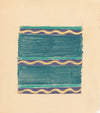 Miscellaneous small sketches for inlaid table tops.] [Design with green lines and yellow wave motif