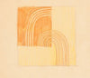 Miscellaneous small sketches for inlaid table tops.] [Design with orange and yellow geometric motif