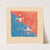 Miscellaneous small sketches for inlaid table tops.] [Design with red and blue cubic motif by Winold Reiss