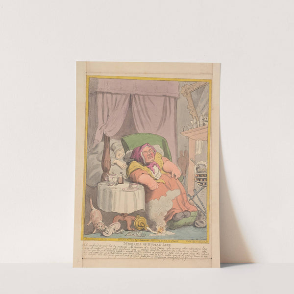 Miseries of human life; While confined to your bed by sickness – the humours of a hired nurse . . . . . . (1807) by Thomas Rowlandson