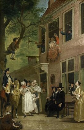 Misled; The Ambassador of the Rascals Exposes himself from the Window of ‘t Bokki Tavern in the Haarlemmerhout