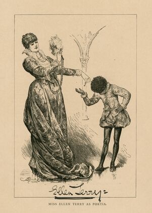 Miss Ellen Terry as Portia [in Shakespeare’s Merchant of Venice]