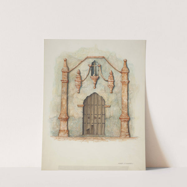 Mission Church Doorway by Harry Mann Waddell