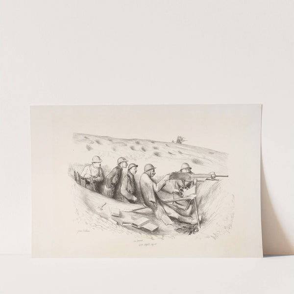 Mitrailleuse en action – Somme 20 sept. 1916 (1916) by Jean Veber