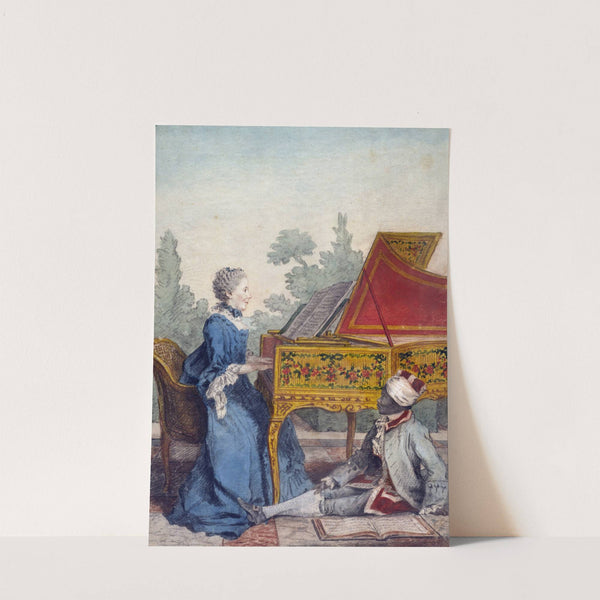 Mlle Desgots, de Saint Domingue, avec son nègre Laurent by Louis Carrogis Carmontelle