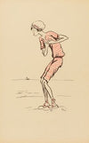 Mme Brighton sur une plage en costume de bain